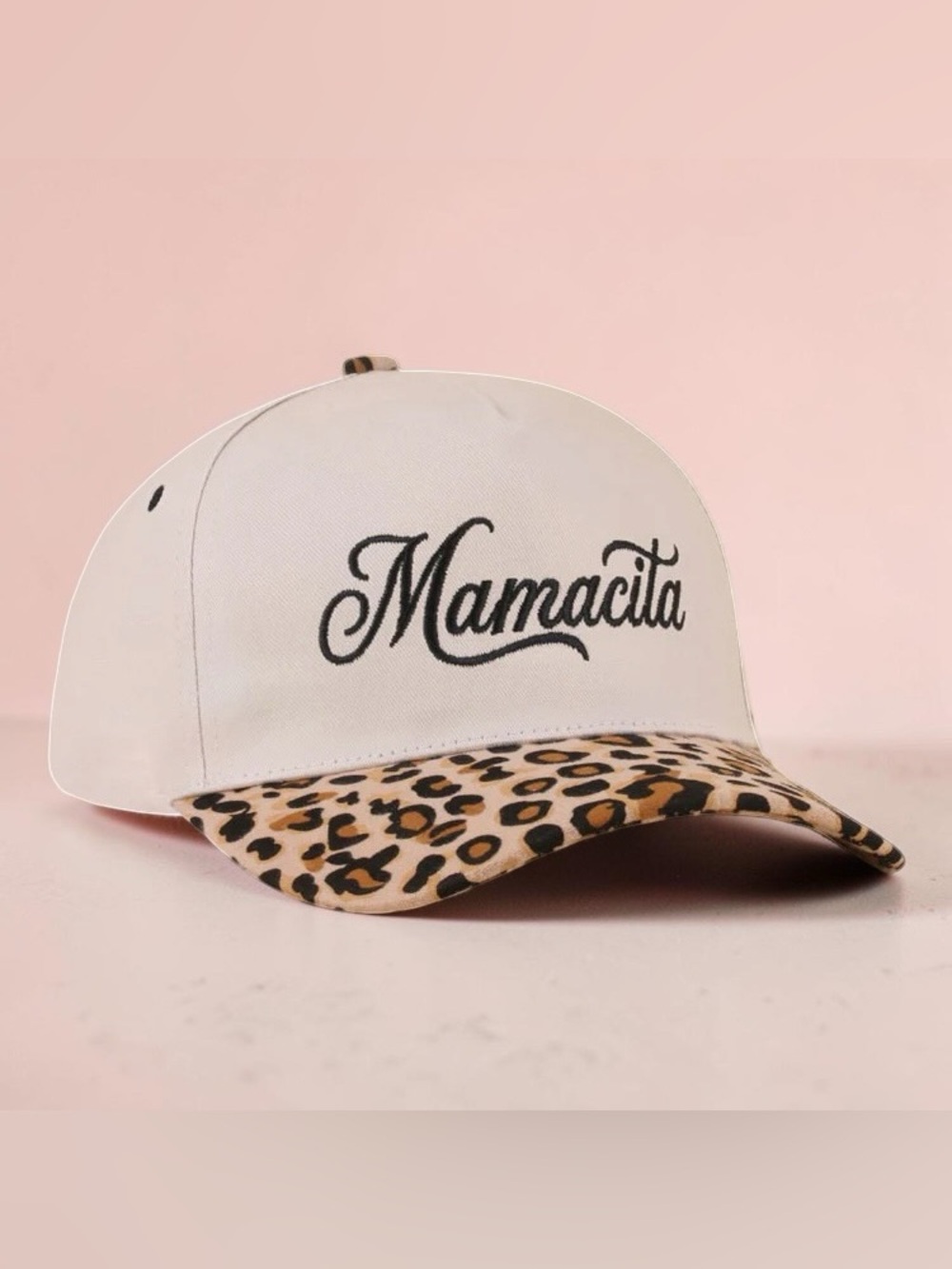 NWT Zenana Two-Tone "Mamacita" Embroidered Leopard Hat - Picture 2 of 5